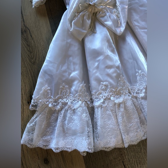 Puffy Short Sleeves Embroidered Girls Dress 7/8 - Picture 9 of 14